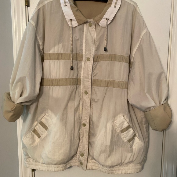 VINTAGE CURRENT SEEN Reversible Wind Breaker - Size 1X - Picture 5 of 8